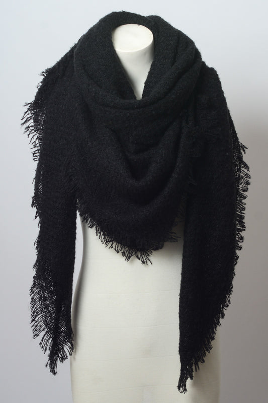 the (faux) MOHAIR scarf, black