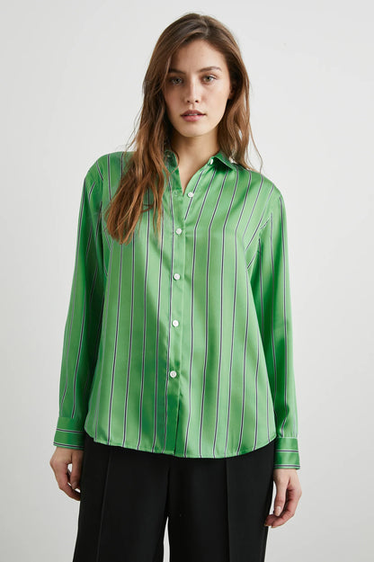 the ELIAS shirt, basil stripe