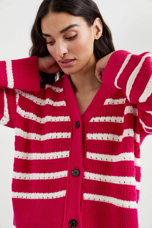 the GENEVA knit, pink stripe