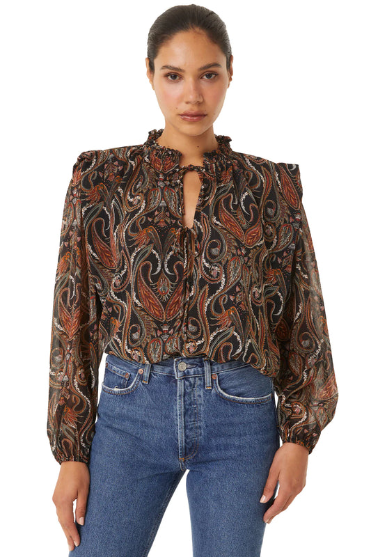 The HELENA Top, Spartina Paisley