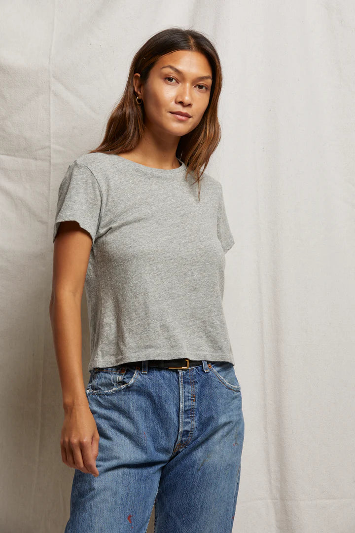 the LISA tee, heather grey