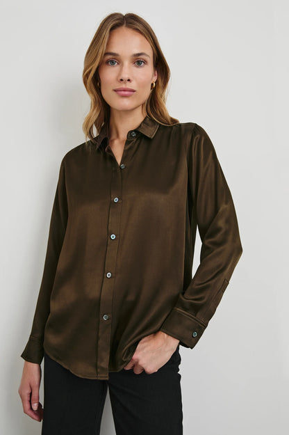 the MARIA shirt, dark moss