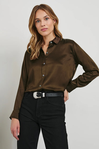 the MARIA shirt, dark moss