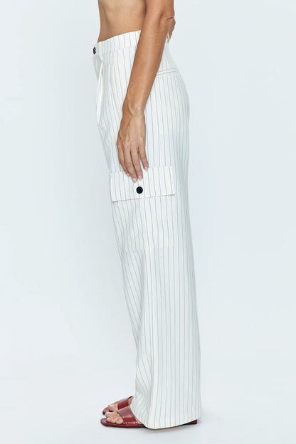 the BRYNN pant, le blanc pinstripe