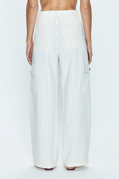 the BRYNN pant, le blanc pinstripe