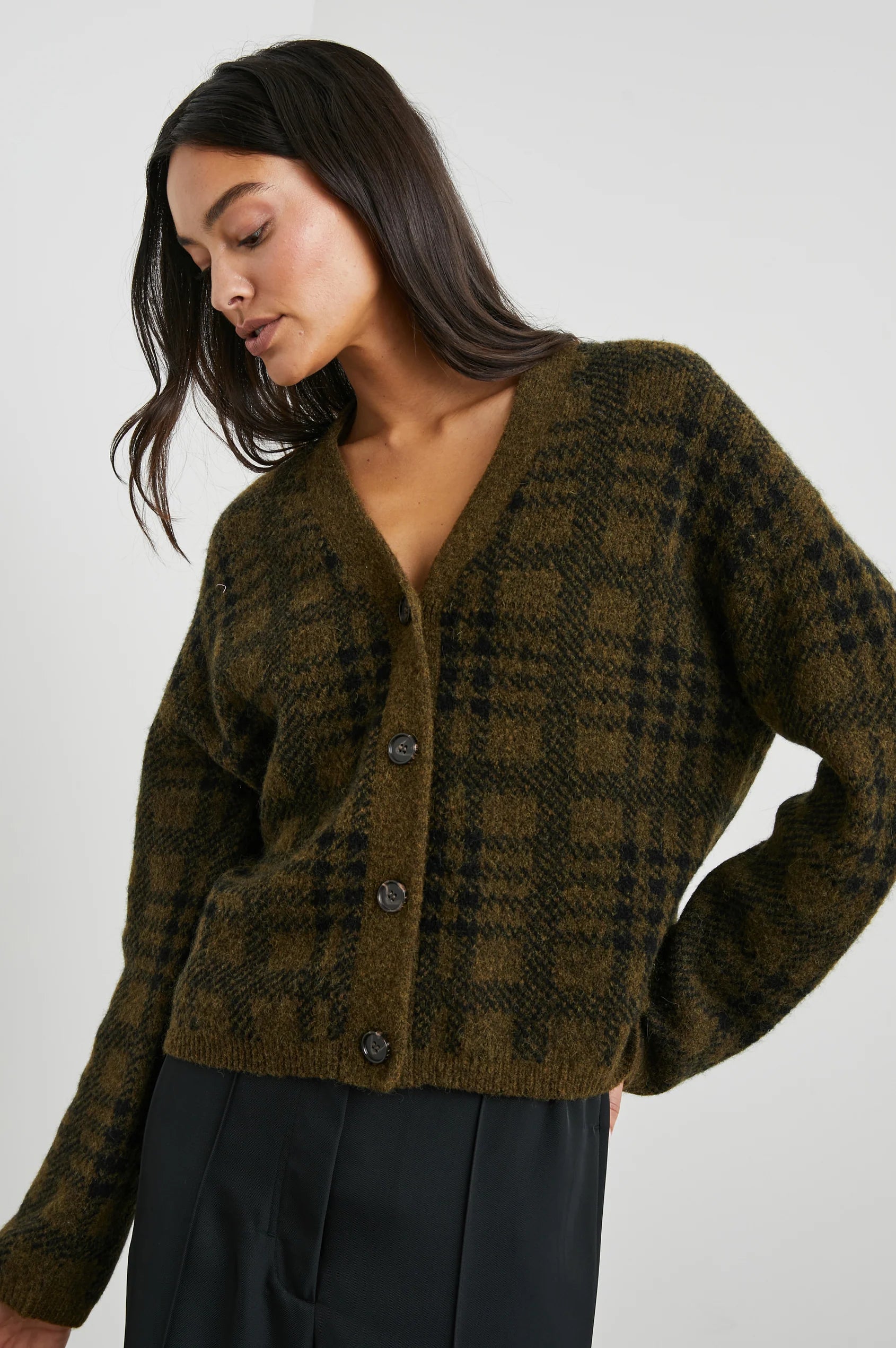 Plaid 2025 cropped sweater