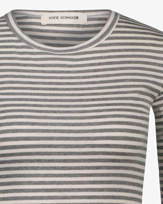 the STRIPED long sleeve tee, grey