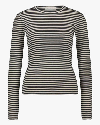 the STRIPED long sleeve tee, black