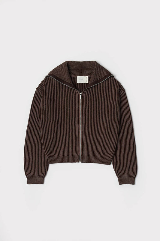 the ADDISON zip up, walnut