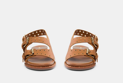 the STUDDED sandal, cognac