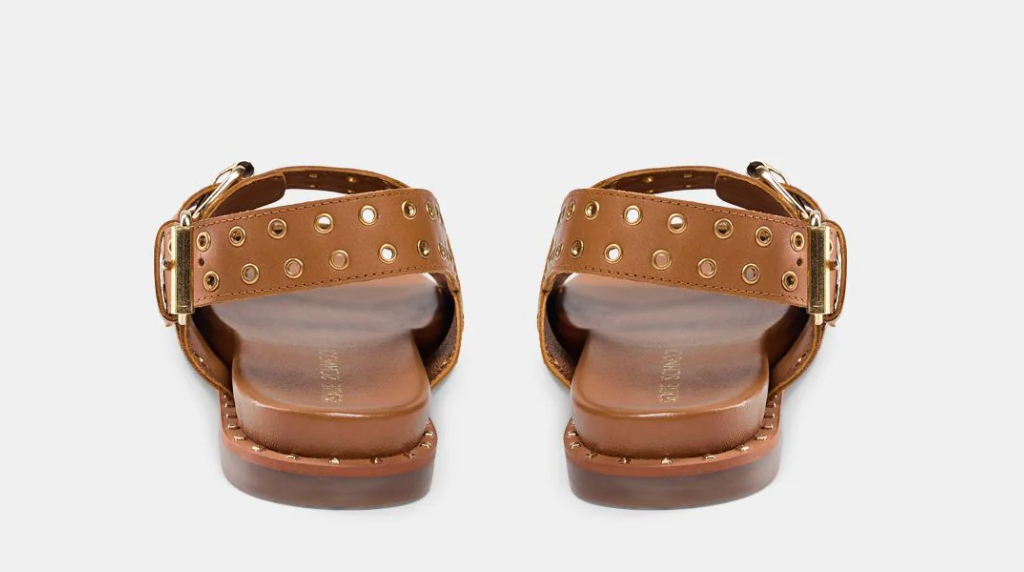 the STUDDED sandal, cognac